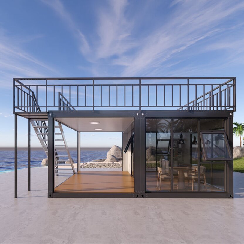 Home Decor Design Ideas - 고급스러운 2층 레스토랑 조립식 건물 디자인,