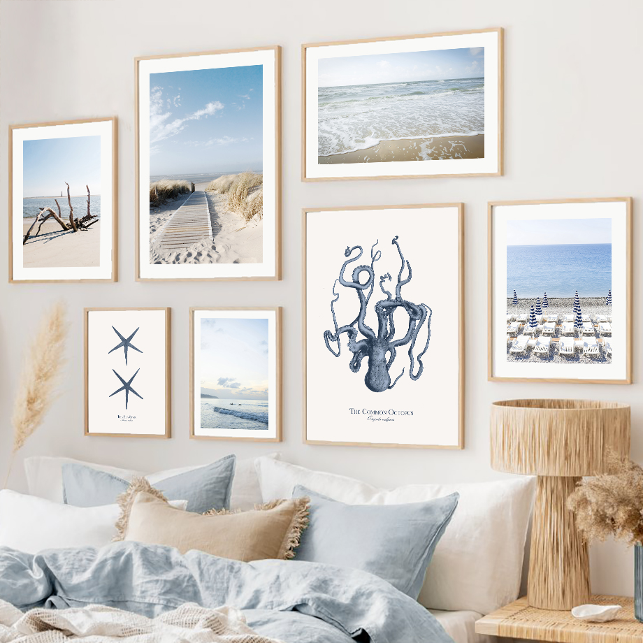 Sand Art Picture - 벽 예술 캔버스 그림 바다 해변