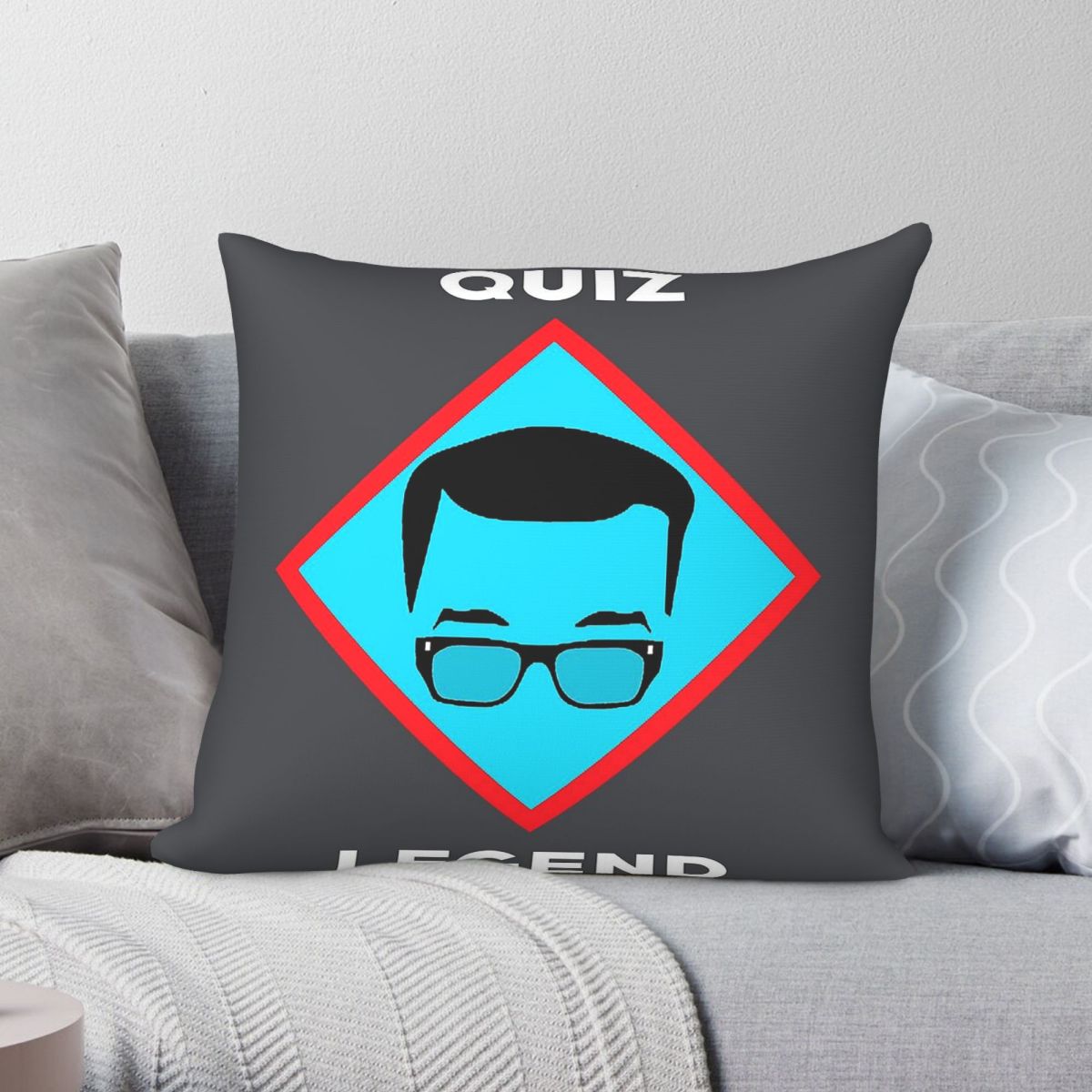 Home Decor Quiz - Richard Osman Quiz Legend Square 베개