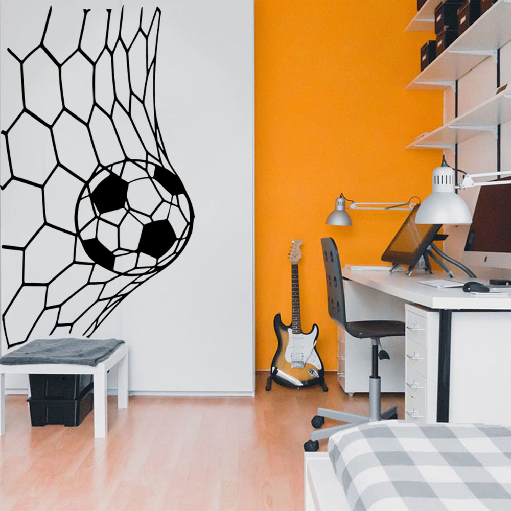 Home Decor Vinyl Flooring - 대형 Soceer 골 네트 벽 스티커,