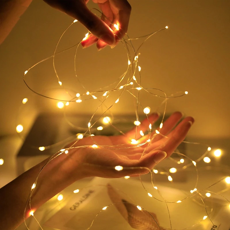Fairy Lights Bedroom - LED 요정 조명 문자열 버튼 배터리