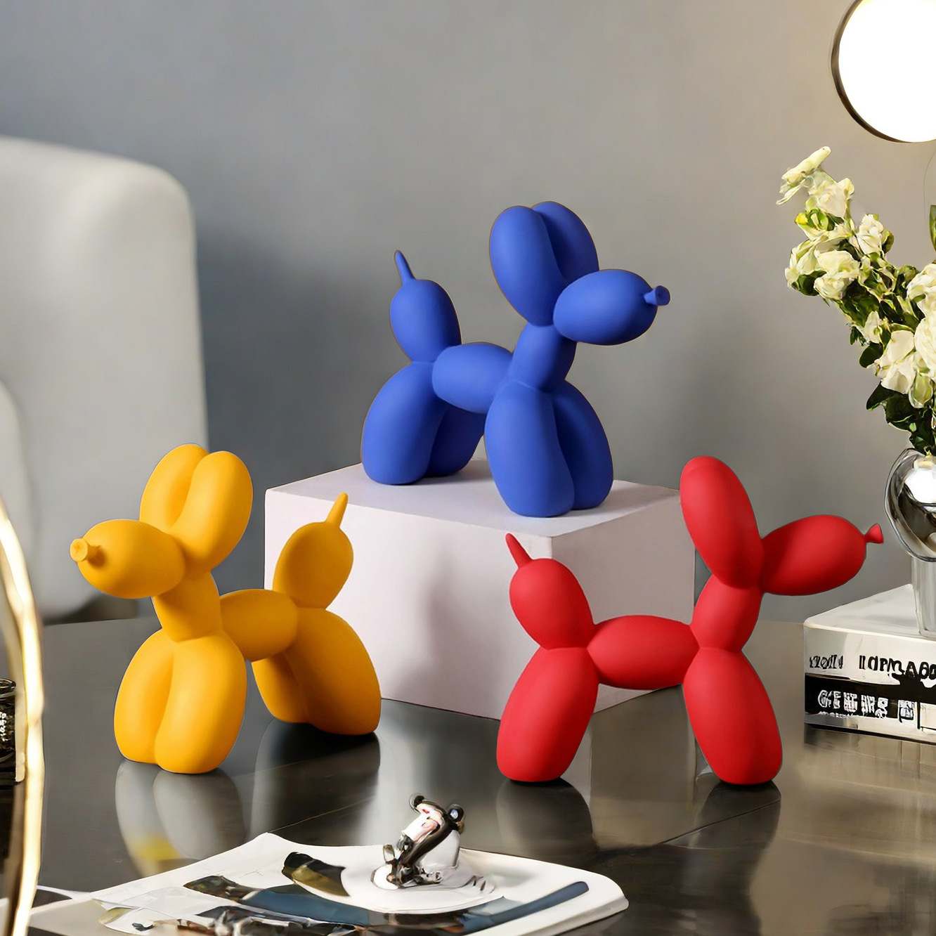 Home Decor Exhibition - 단색 풍선 개 조각상 홈 장식