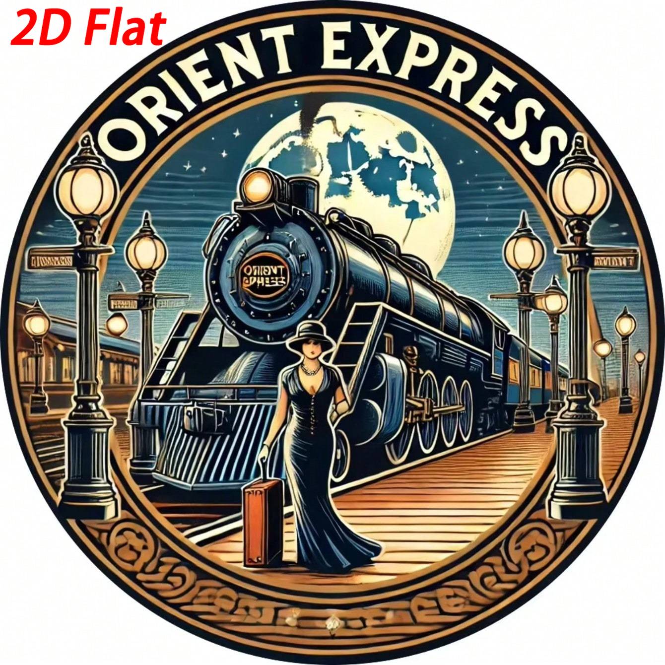 Home Decor Express - 2026 2D 평면 나무 오리엔트 익스프레스