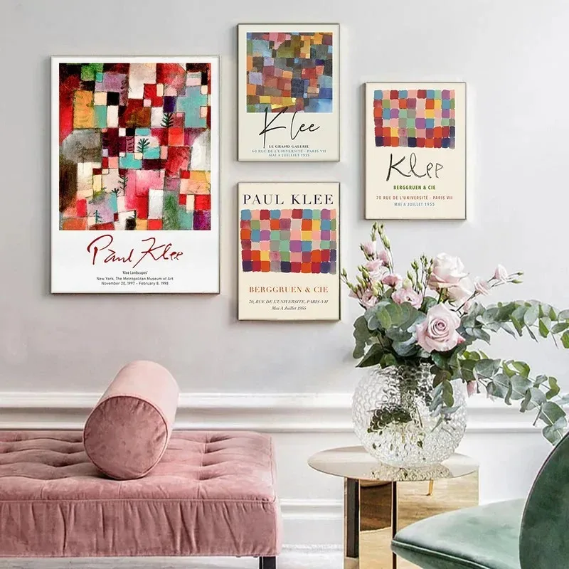 Home Decor Exhibition - Paul Klee 전시 스타일 벽 예술