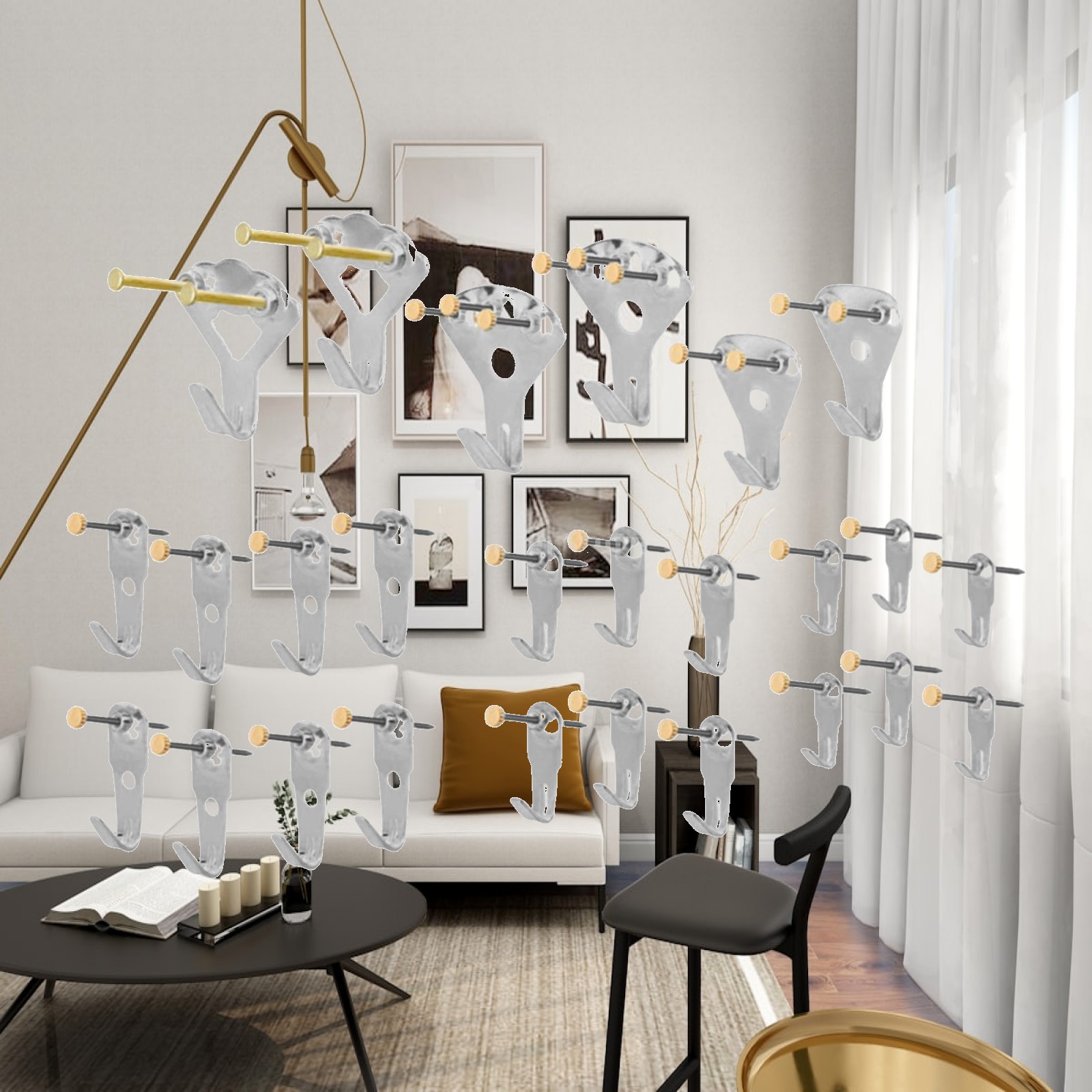 Home Decor Exhibition - 금속 사진 걸이 벽걸이 훅 키트
