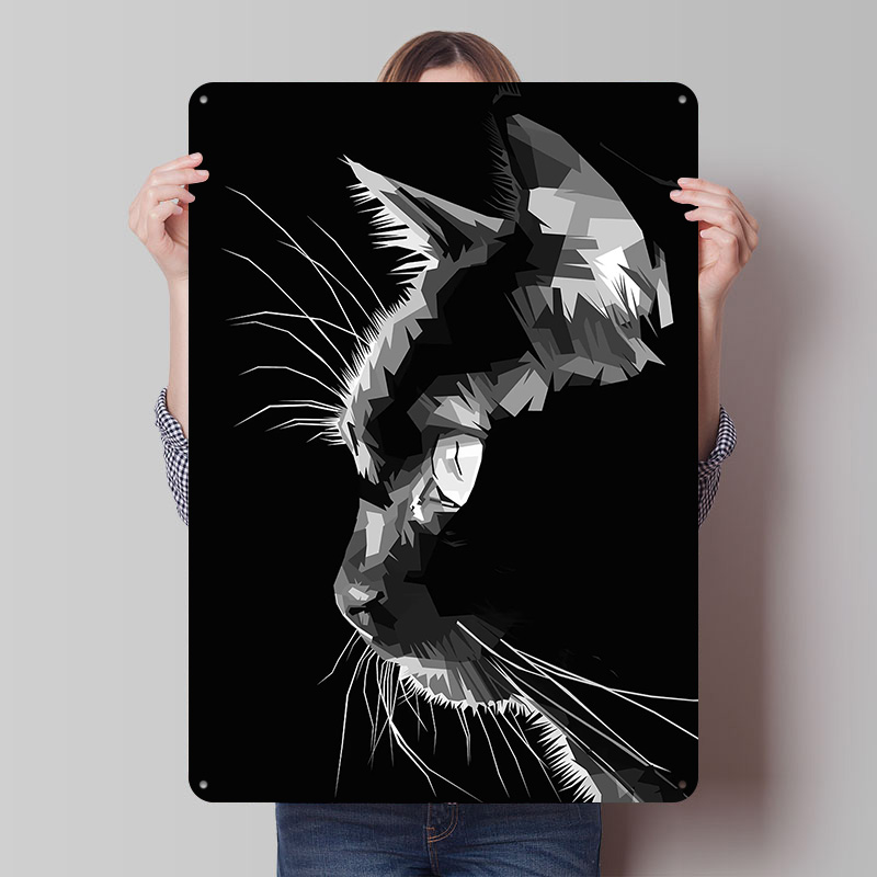 검은 고양이 벡터 아트 프린트 포스터 맞춤형 레트로 벽 - Home Decor Vector 리뷰 및 가격