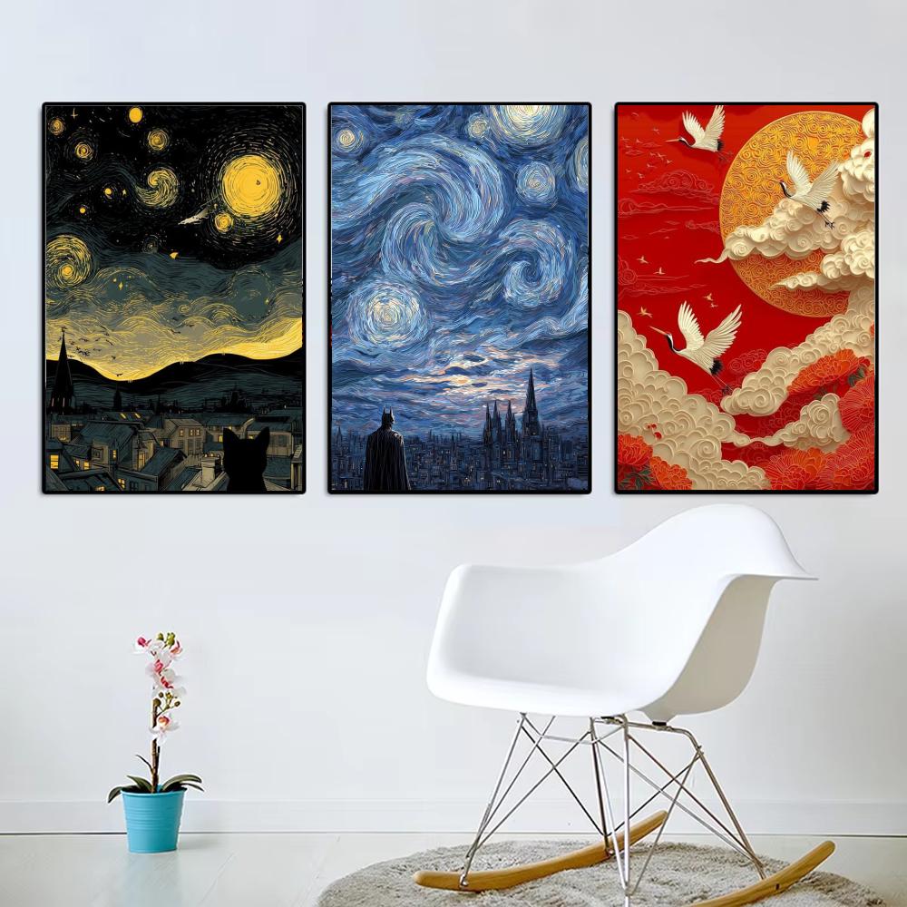 Japandi 스타일 유화 풍경 포스터 포스터 미적 벽 - Home Decor Japandi Style 리뷰 및 가격