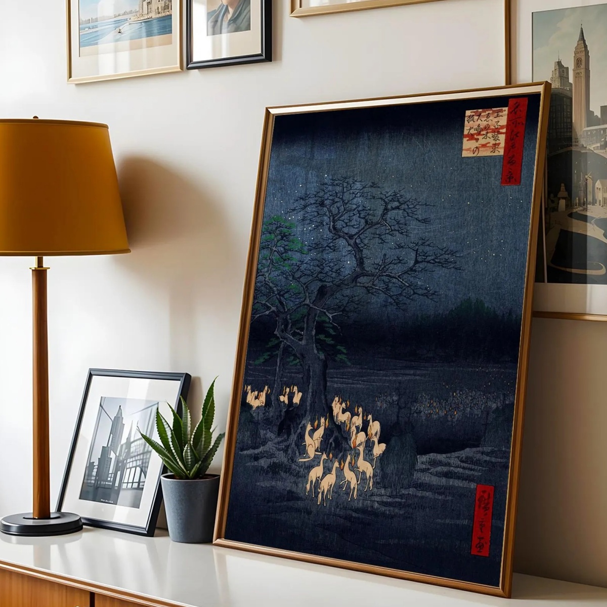 일본 레트로 여우 캔버스 프린트 포스터 빈티지 자판디  - Home Decor Japandi Style 리뷰 및 가격
