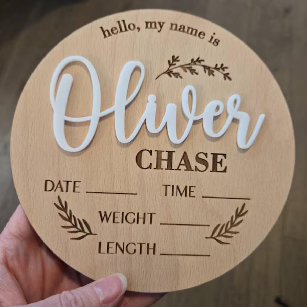 1Pc 맞춤형 아기 발표판 나무 이름표, 가정실 사무실 - Home Decor For Birthday 리뷰 및 가격