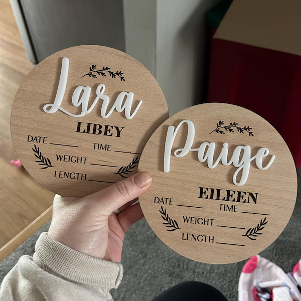 1Pc 맞춤형 아기 발표판 나무 이름표, 가정실 사무실 - Home Decor For Birthday 리뷰 및 가격