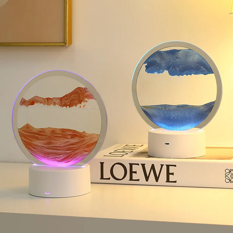 LED 16색 3D 모래시계 램프 RGB 모래 예술 프 - Sand Art Picture 리뷰 및 가격