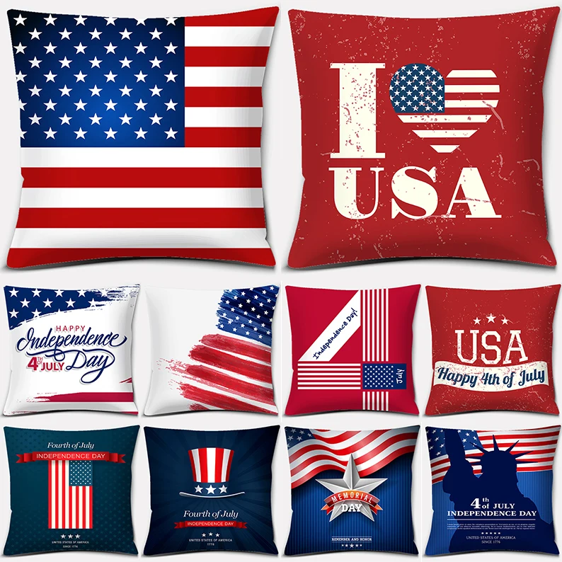 미국 독립기념일 시리즈 LOVE USA 프린트 스퀘어  - Home Decor Kuching 리뷰 및 가격