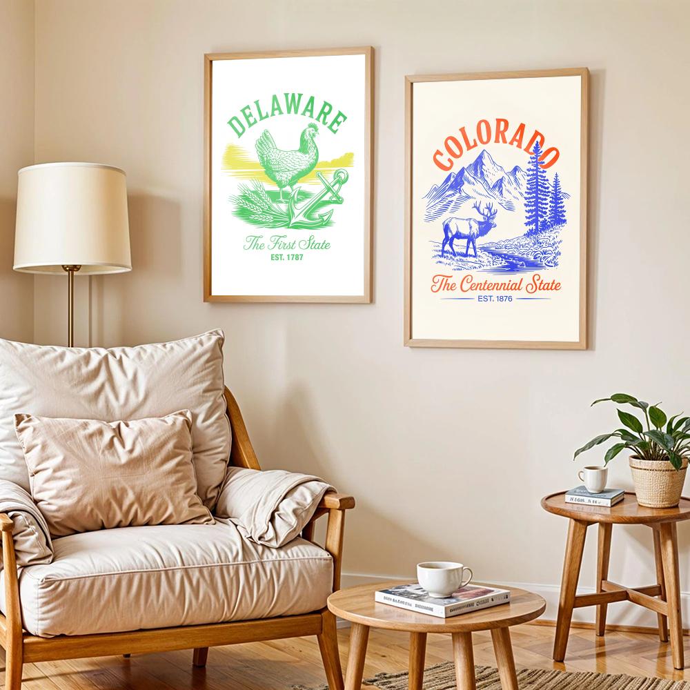 동물 미국 예술 디자인 포스터, 현대적인 자가 접착식  - Home Decor Design Ideas 리뷰 및 가격