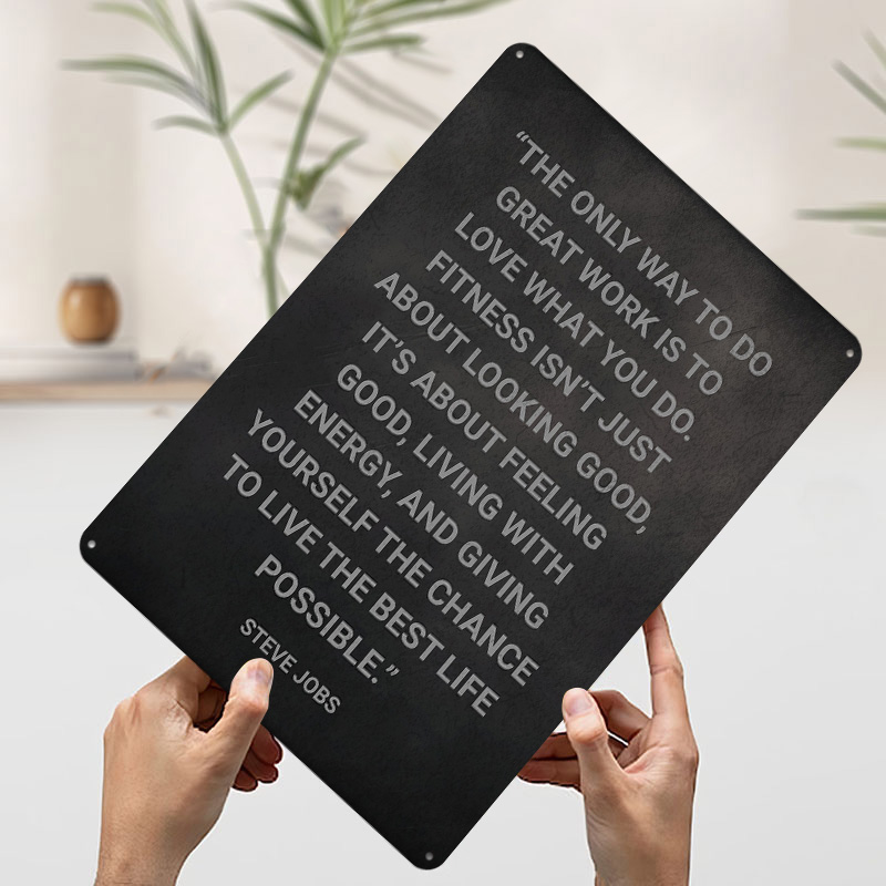 스티브 잡스 피트니스 명언 금속 포스터 맞춤형 벽 장식 - Home Decor Jobs 리뷰 및 가격