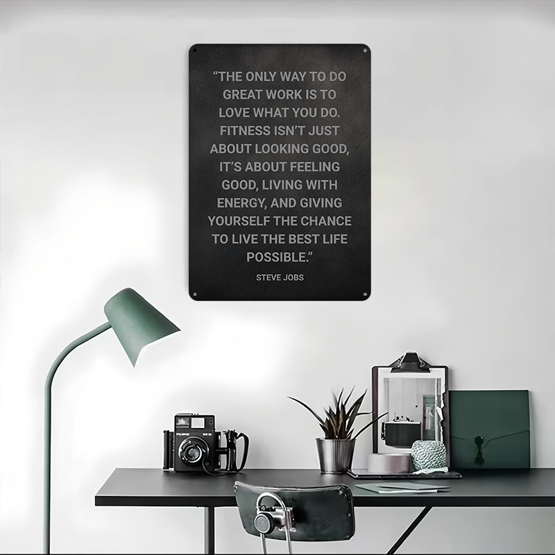 스티브 잡스 피트니스 명언 금속 포스터 맞춤형 벽 장식 - Home Decor Jobs 리뷰 및 가격