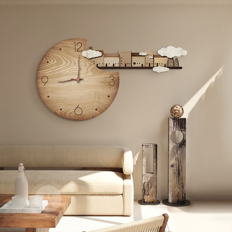 자판디 스타일 나무결 무소음 벽시계 자연스러운 모던 디 - Home Decor Japandi Style 리뷰 및 가격