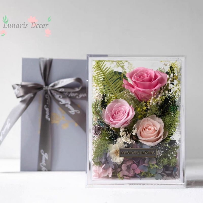 프리미엄 플라워 박스 영구꽃 생화 장미꽃 핸드메이드 장 - Home Decor Express 리뷰 및 가격