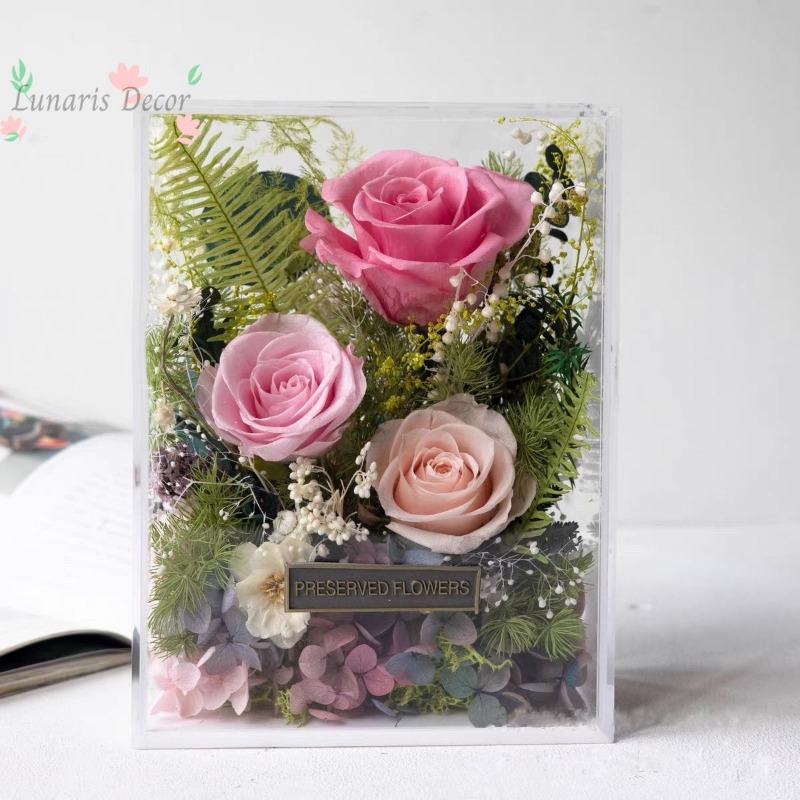 프리미엄 플라워 박스 영구꽃 생화 장미꽃 핸드메이드 장 - Home Decor Express 리뷰 및 가격