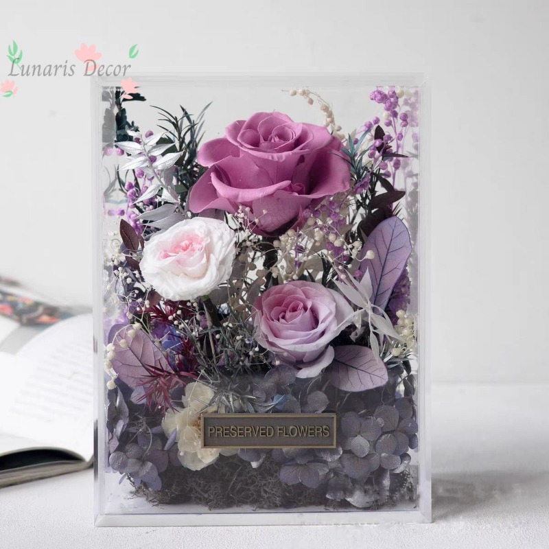 프리미엄 플라워 박스 영구꽃 생화 장미꽃 핸드메이드 장 - Home Decor Express 리뷰 및 가격