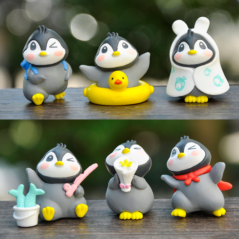 6 Pcs 만화 귀여운 펭귄 아기 동물 모델 크리 에이 - Home Decor Ikea 리뷰 및 가격