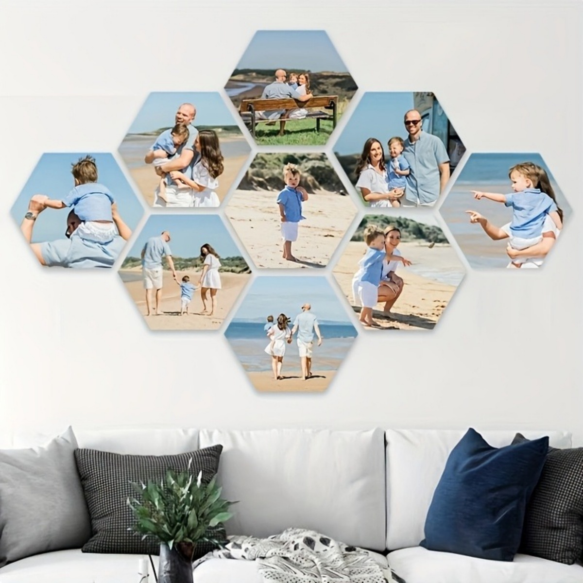 맞춤형 벽 장식 — 현대적인 육각형 사진 프린트. 다양 - Home Decor For Birthday 리뷰 및 가격