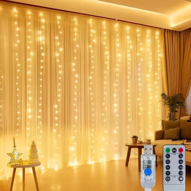 3/4/6m 커튼 LED 스트링 조명 가랜드 USB 페 - Fairy Lights Bedroom 리뷰 및 가격