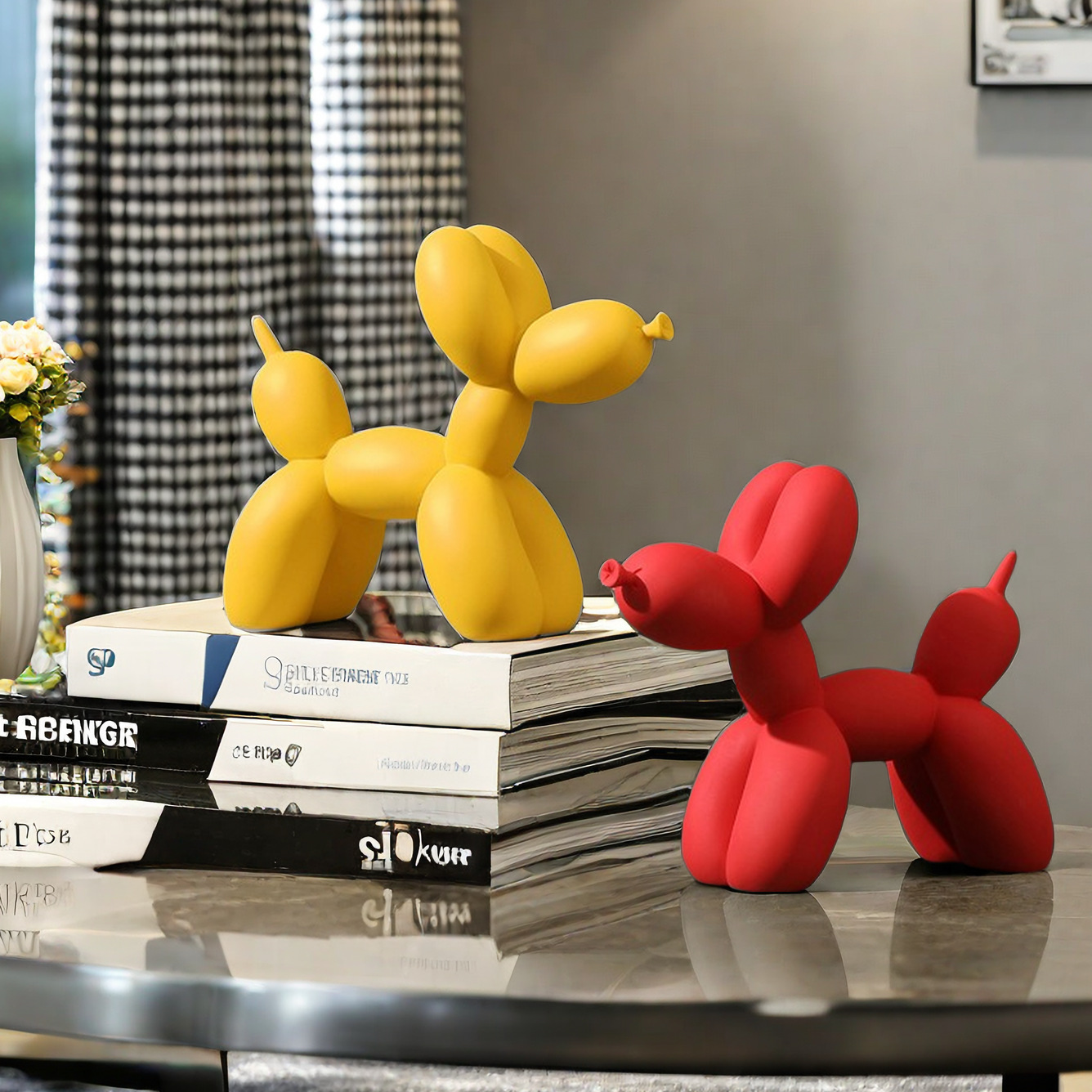 단색 풍선 개 조각상 홈 장식 레진 피규어 수공예품 T - Home Decor Exhibition 리뷰 및 가격