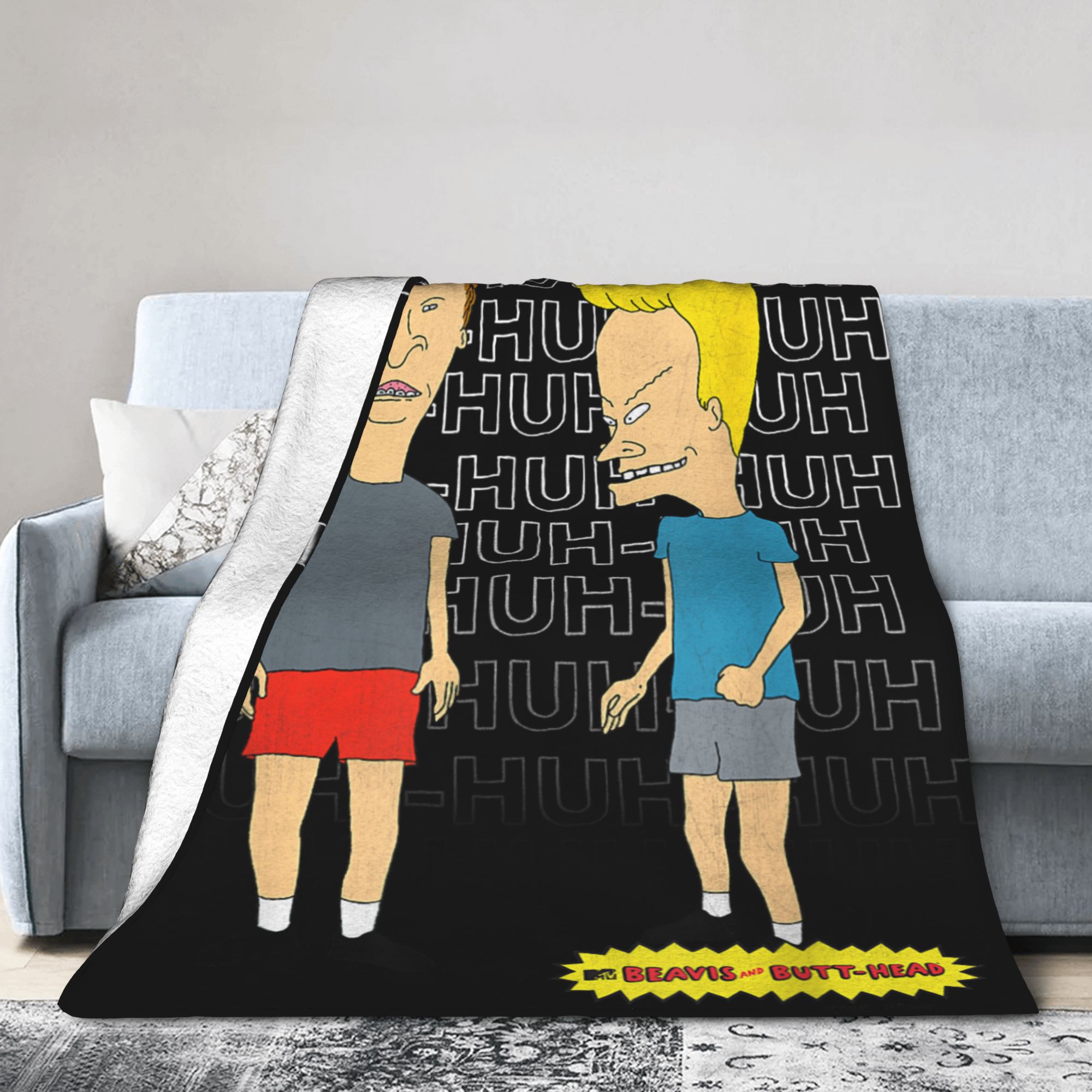 비비스 앤 버트헤드 웃음 무늬 담요 피크닉 플란넬 담요 - Home Decor Design Ideas 리뷰 및 가격
