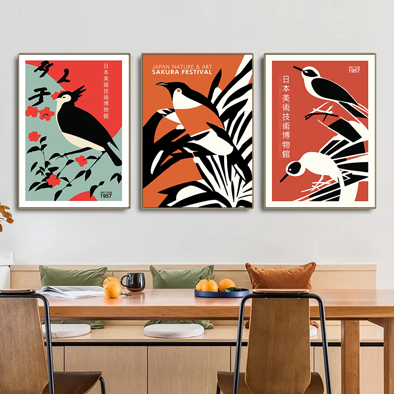 일본의 빈티지 문화 포스터 및 프린트 캔버스 페인팅 자 - Home Decor Exhibition 리뷰 및 가격