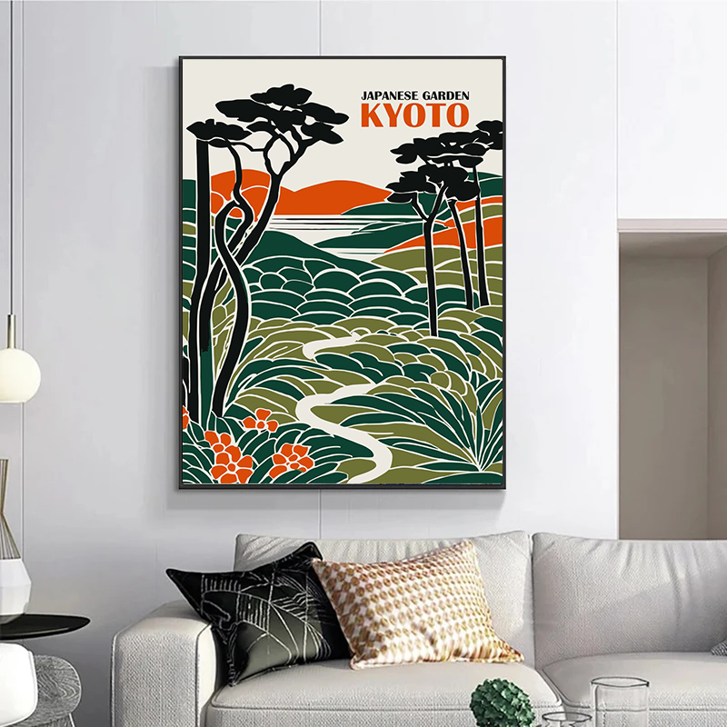 일본의 빈티지 문화 포스터 및 프린트 캔버스 페인팅 자 - Home Decor Exhibition 리뷰 및 가격