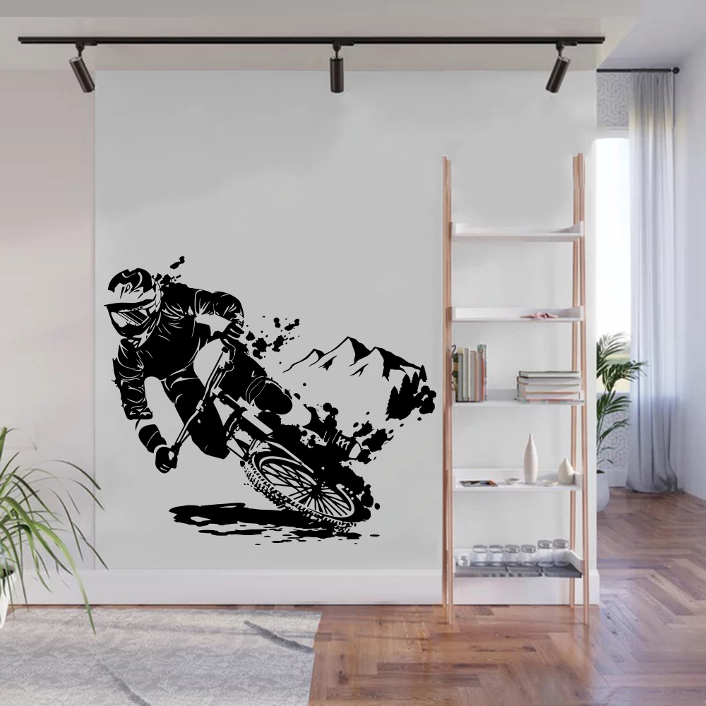 현대 MTB 더트 바이크 익스트림 스포츠 자전거 벽 스 - Home Decor Vinyl Flooring 리뷰 및 가격