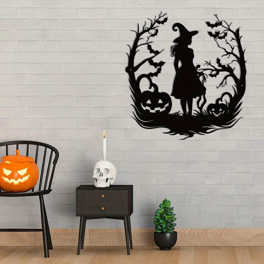 마녀 금속 예술 SVG 할로윈 표지판, 야외 마당 장식 - Home Decor Vector 리뷰 및 가격