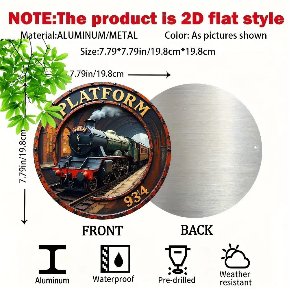 빈티지 튼튼한 금속 플라크 벽 장식, 플랫폼 9 3/4 - Home Decor Express 리뷰 및 가격