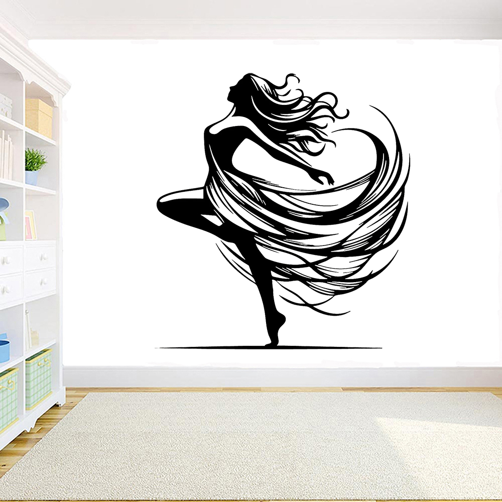 춤추는 여자 벽 데칼 댄서 벽 스티커 홈 침실 소녀 방 - Home Decor Vinyl Flooring 리뷰 및 가격