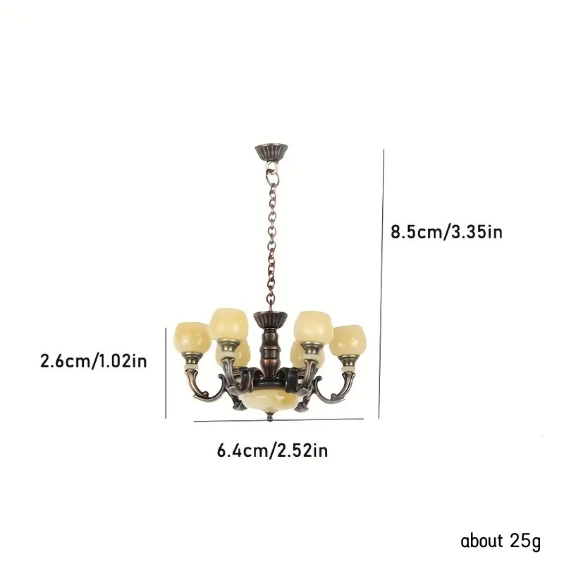 1Pcs 인형 집 미니어처 레트로 천장 조명 샹들리에  - Home Decor Ikea 리뷰 및 가격