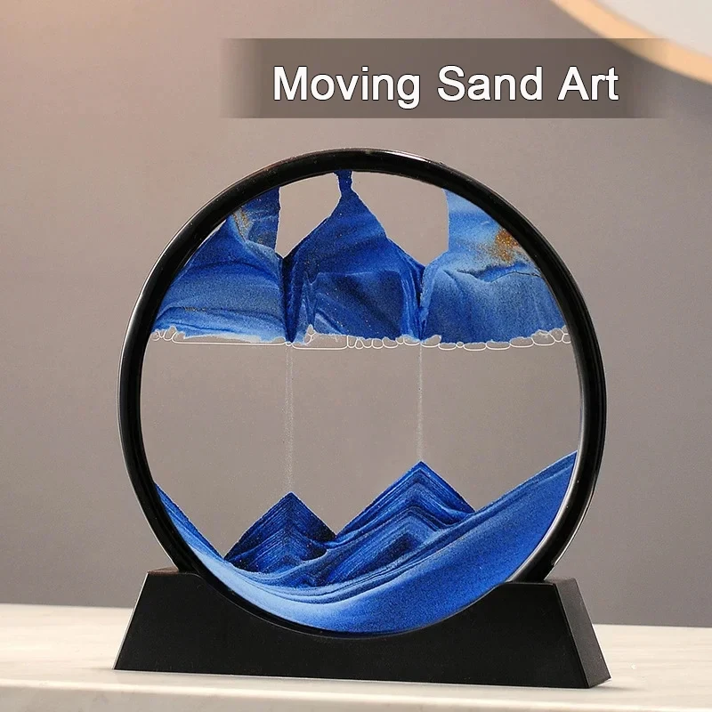 모래 풍경 움직이는 모래 예술 그림 원형 유리 심해 모 - Sand Art Picture 리뷰 및 가격
