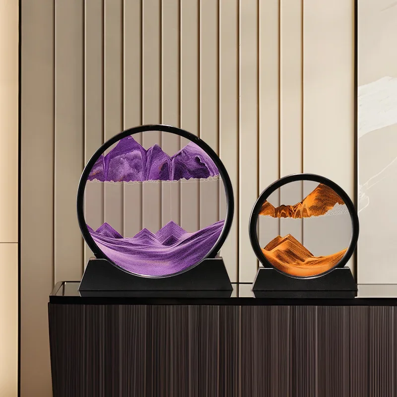 모래 풍경 움직이는 모래 예술 그림 원형 유리 심해 모 - Sand Art Picture 리뷰 및 가격