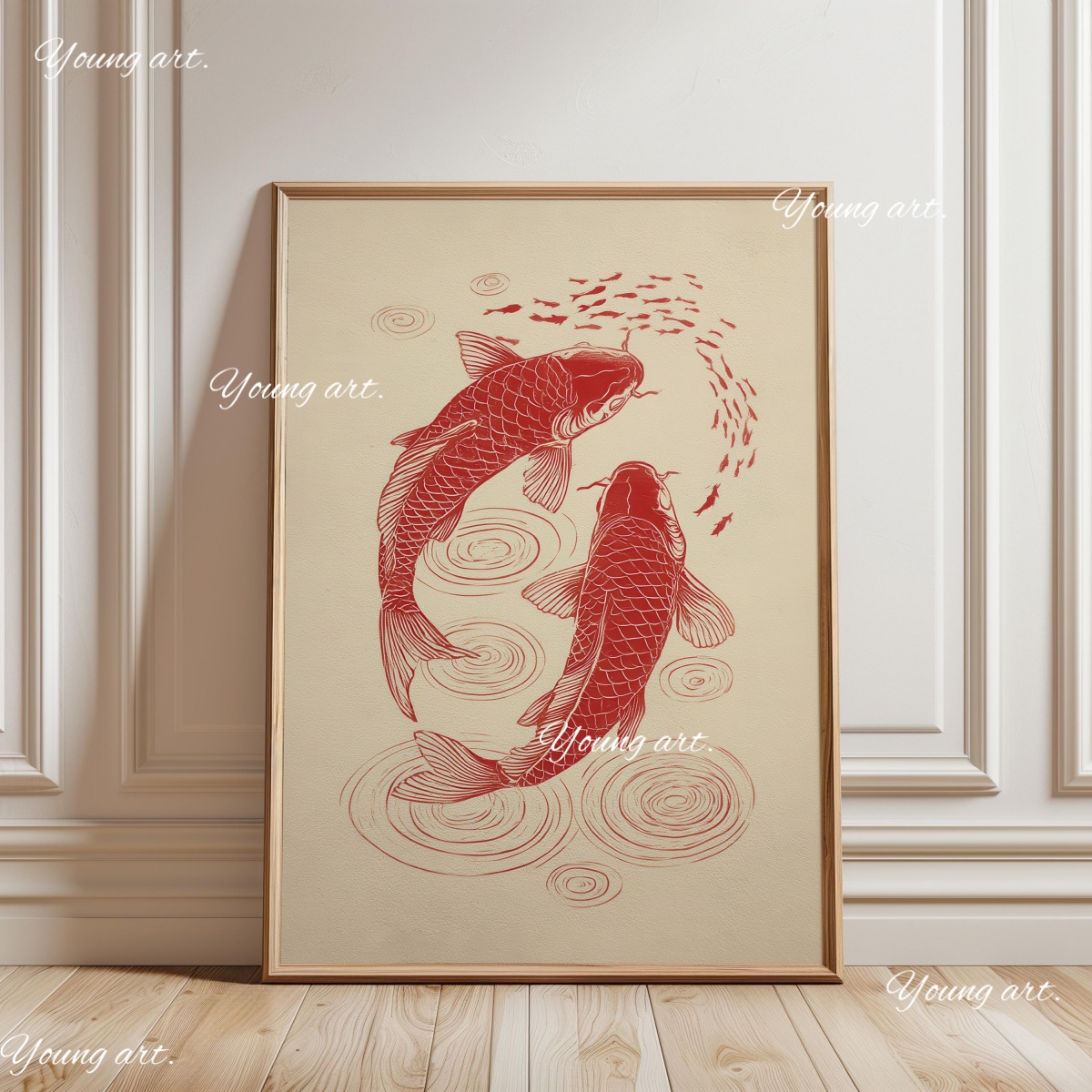 일본 잉어 그림 캔버스 프린트 포스터, 재팬디 스타일  - Home Decor Japandi Style 리뷰 및 가격