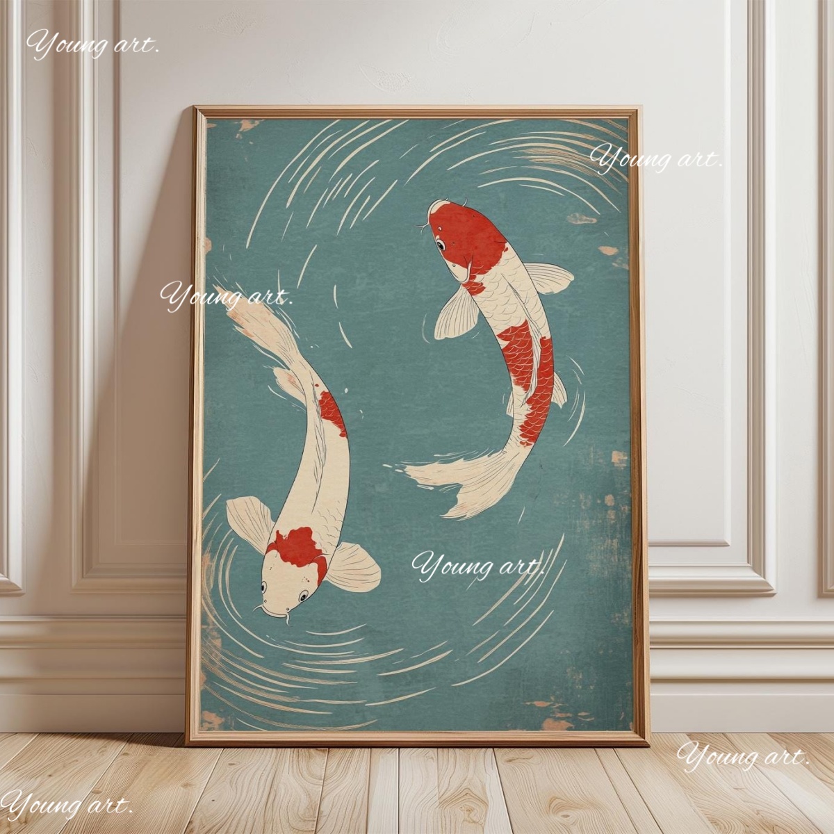 일본 잉어 그림 캔버스 프린트 포스터, 재팬디 스타일  - Home Decor Japandi Style 리뷰 및 가격