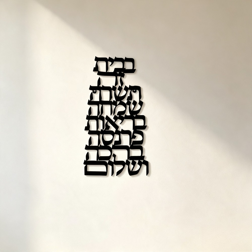CIFBUY 철제 벽 장식 빈티지 히브리어 캘리그라피  - Home Decor Outdoor 리뷰 및 가격