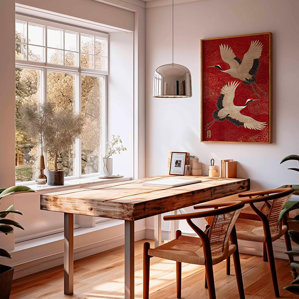 일본 플라잉 크레인 캔버스 프린트 포스터 빈티지 자판디 - Home Decor Japandi Style 리뷰 및 가격